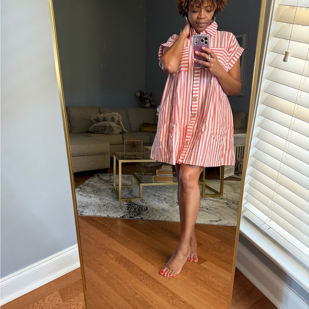 Striped red and White Dress